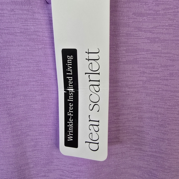 NWT Dear Scarlett Womens Size Medium Lilac Tunic Blouse Top With 3/4 Sleeves - Picture 7 of 7